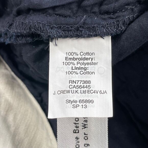 J Crew Pants 0 Navy Blue Pinwheel Eyelet Embroidery Cafe Capri 65899 - Picture 16 of 16